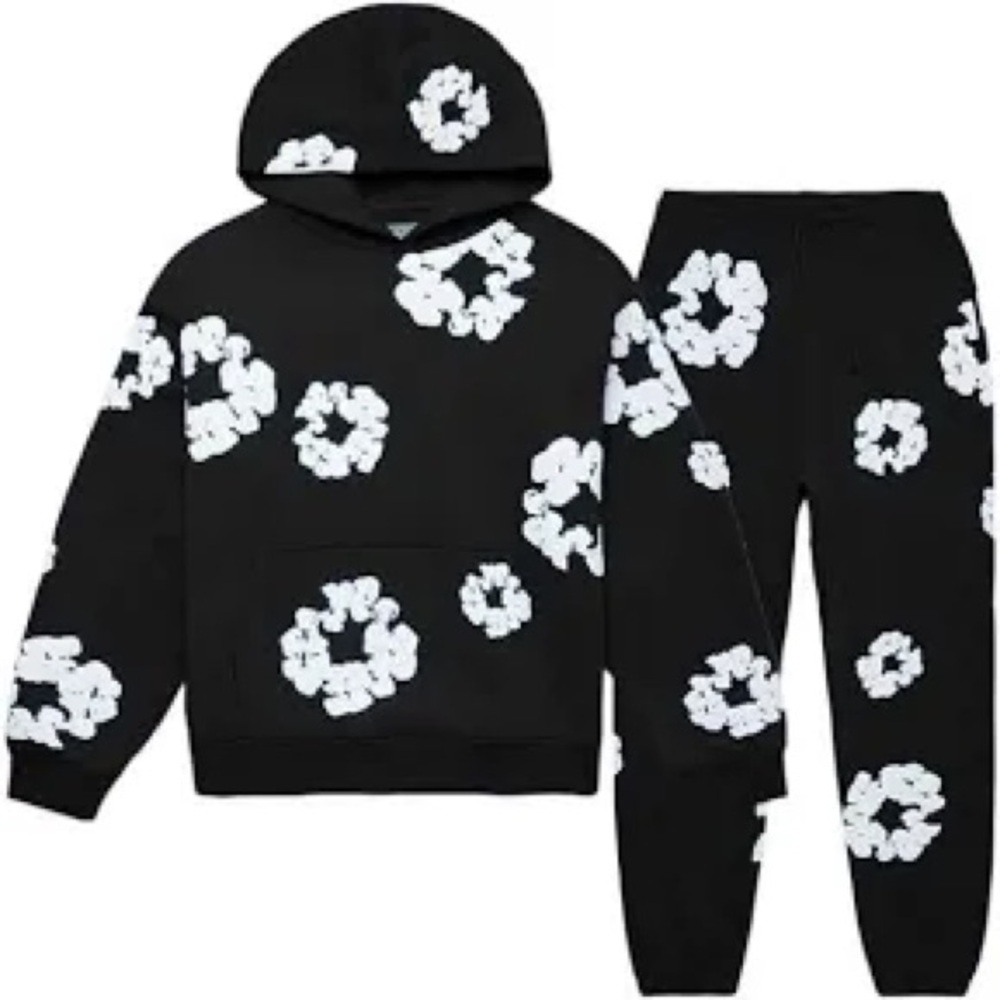 YNS Generic Black and White Hoodie Set